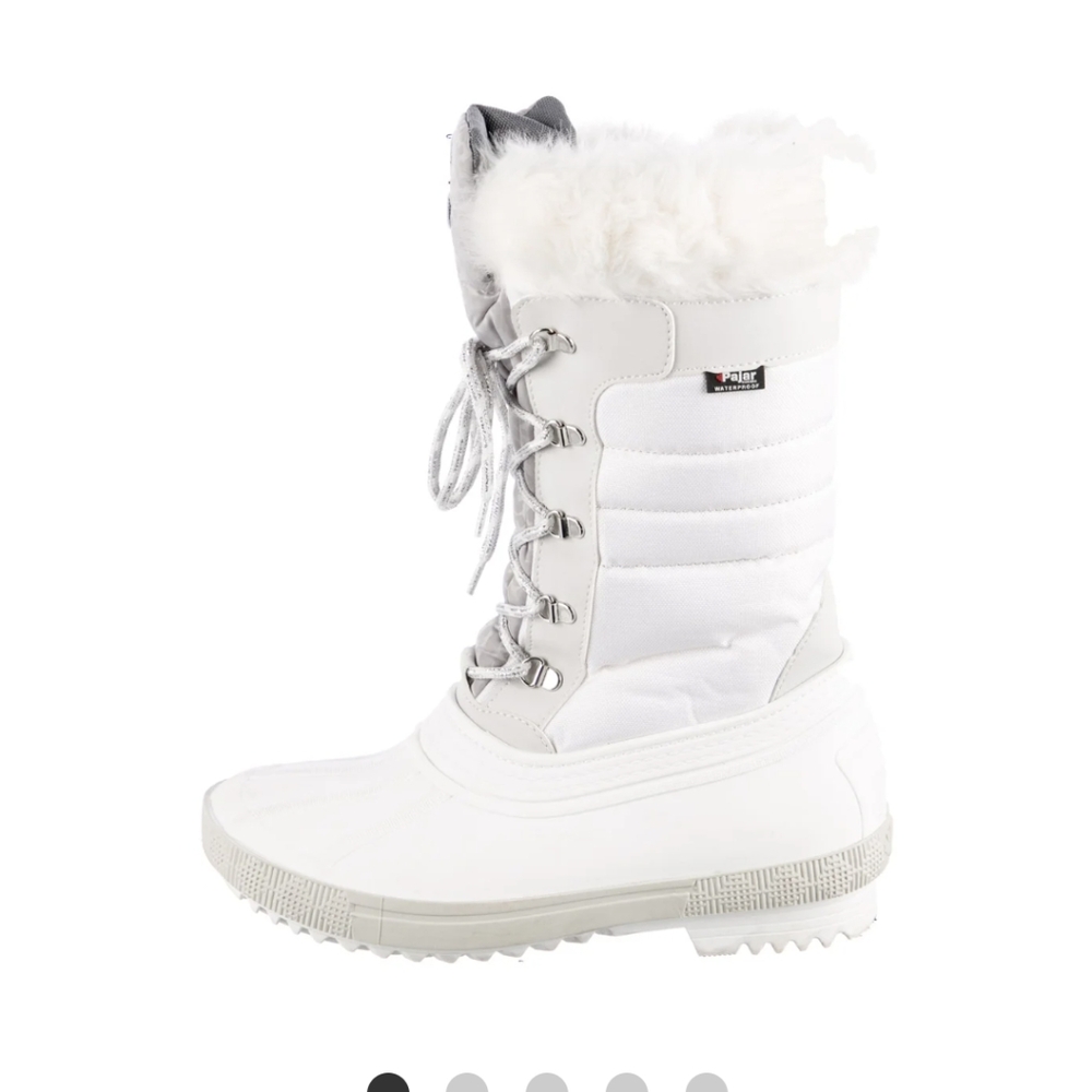 Women's white snow boots